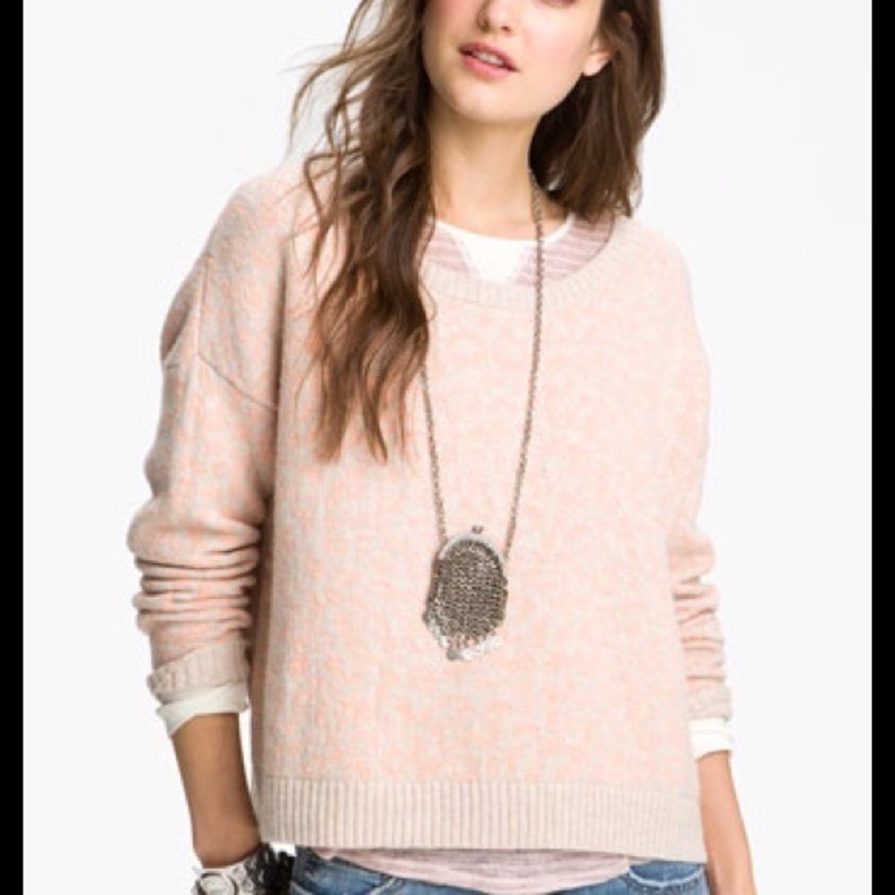 Free People Sweater leopard pink