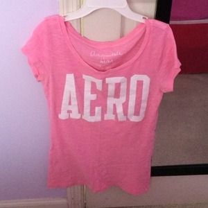 Bright pink Aeropostale tee