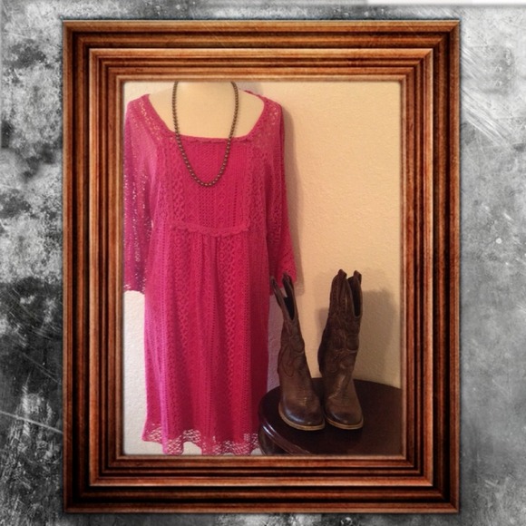 Dresses & Skirts - Gorgeous Pink Lace Dress.