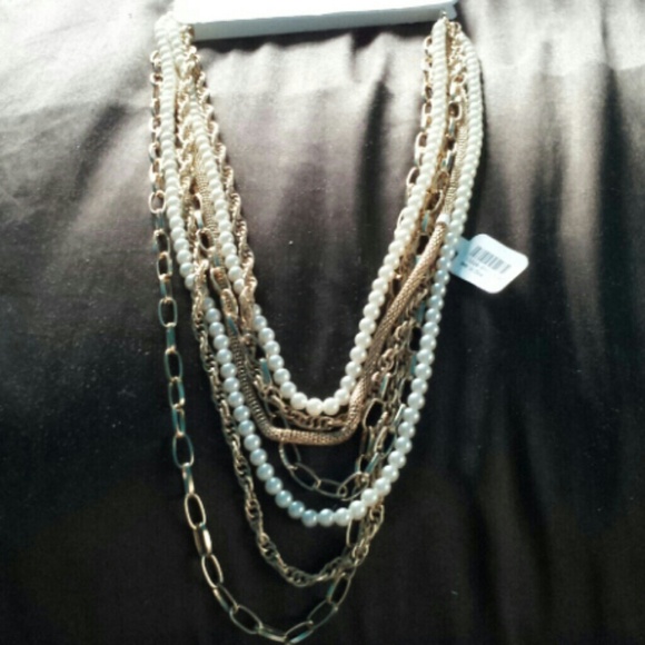 Neckless with multiple chains connected into one