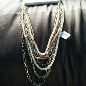 Neckless with multiple chains connected into one