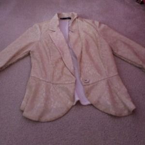 Lace cream colored blazer