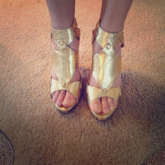 Gold heels