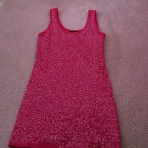 Pink sequined tank!