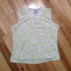 Hibiscus print top