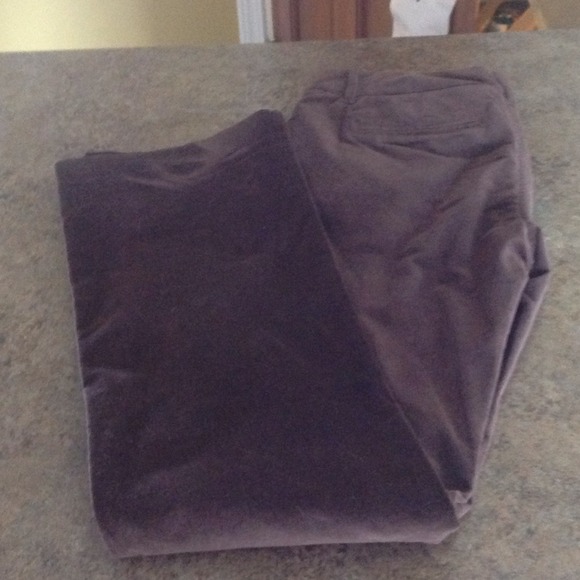 Brown velvet trousers