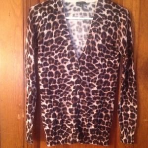 Ann Taylor Leopard Print Cardigan