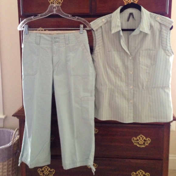 Great summer top & capris  cotton spandex