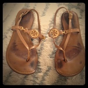 Tan Tory Burch Sandals