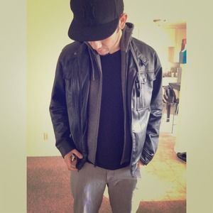 Express men's faux leather jacket