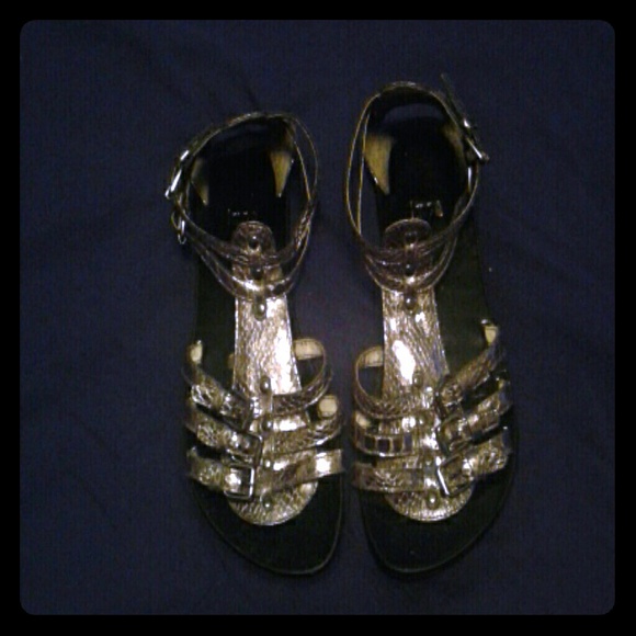 Faux Snake Skin Sandals