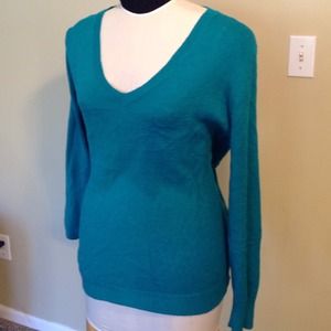 Teal/aqua/ jade v-neck sweater