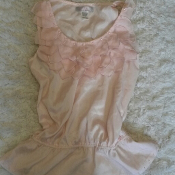 Beaded light pink tank