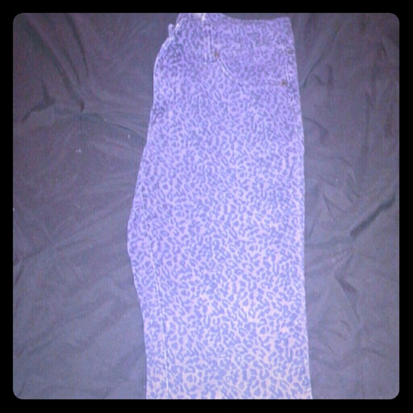 Purple Cheetah Print Jeans
