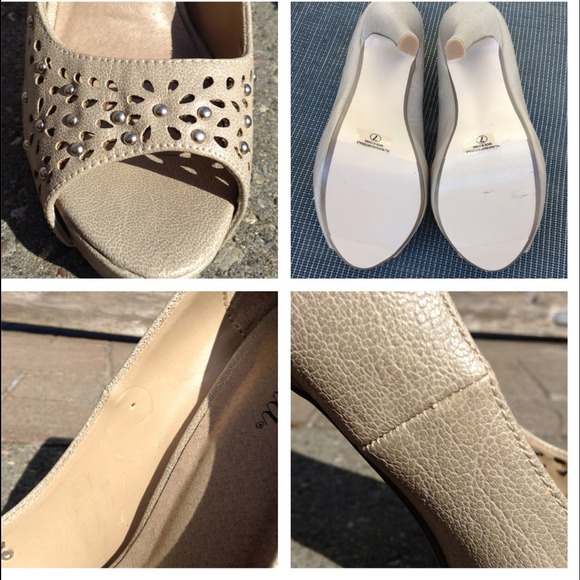 💕HP💕 LASER CUT PEEP TOE WITH STUD ACCENTS - Picture 3 of 3