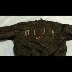 Black nike letterman jacket