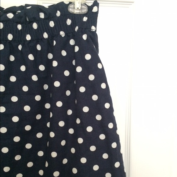 Reserved! J. Crew polka dot 4 small skirt linen
