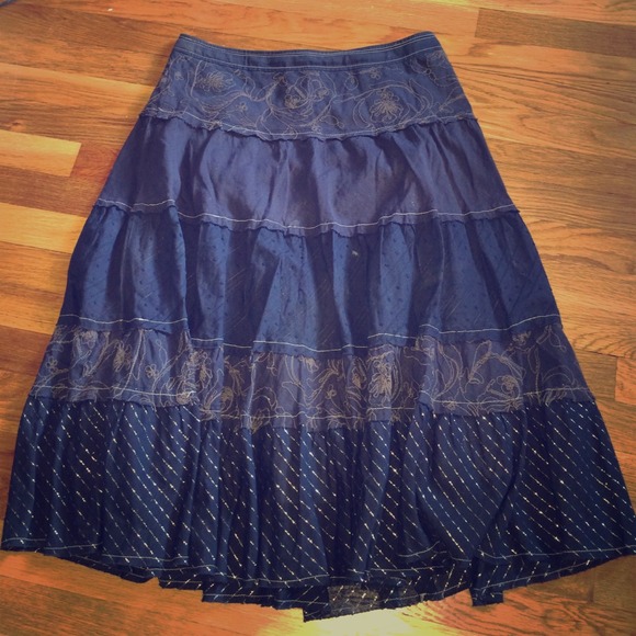 🎉🎊HP🎊🎉 Barney's navy tiered skirt - Picture 1 of 4