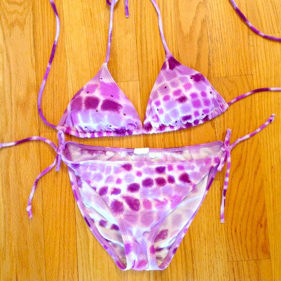 Other - 🌺Purple Bikini With Rhinestones & Yellow Bikini
