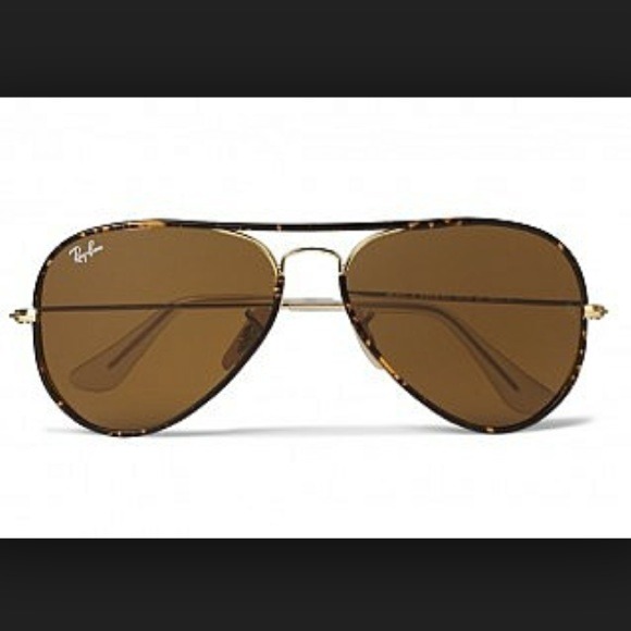 Ray-Ban Full Color Aviators Gold/Tortoise/Brown