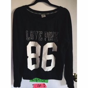 ✖️Sold On Vinted ✖️ Black Love Pink 86 Sweater