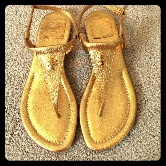Gold Tory Burch Sandal size 6
