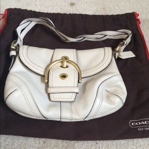 REDUCED!! Small white coach bag