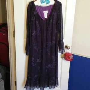 Purple and grey floral dress