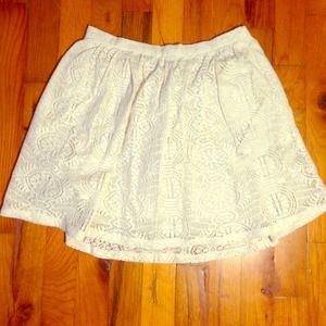 Never worn! Crochet cream mini skirt! [2]