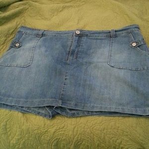 Denim skort