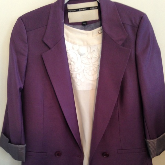 plum colored blazer