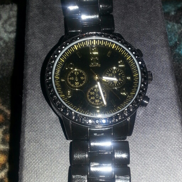 BIG FACE BLACK WATCH