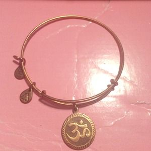 Alex & Ani 'Om' bracelet Russian Gold