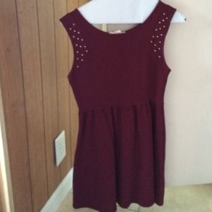Burgundy dress so cute! Worn once!