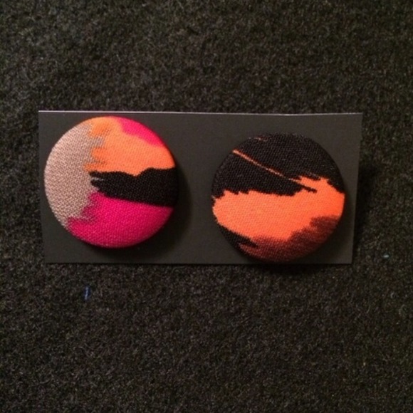 Multi-Color Medium Custom Button Earrings