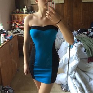 Blue and black dress. Worn once!