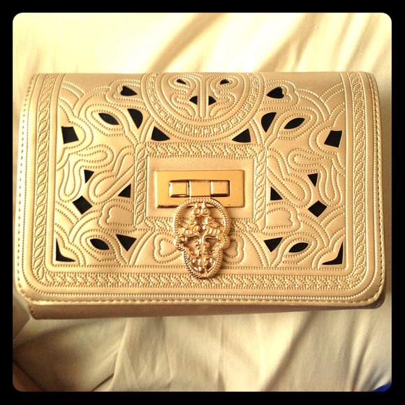 Gold handbag