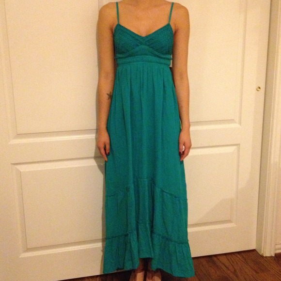 Billabong Railroad Run Turquoise Maxi Dress