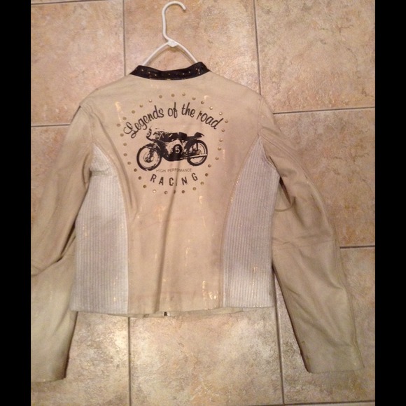 Leather biker jacket