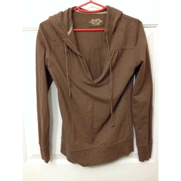 Very Cute Brown Over Shirt Sweater With Hood