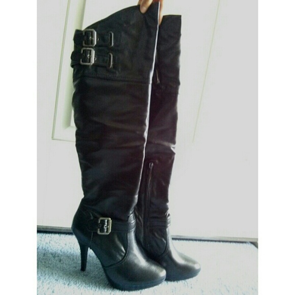 Knee High Black Boots NWOT