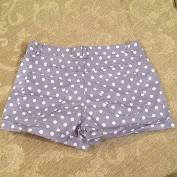 Light Blue Polka Dot Shorts - Picture 2 of 3