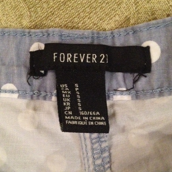 Light Blue Polka Dot Shorts - Picture 3 of 3