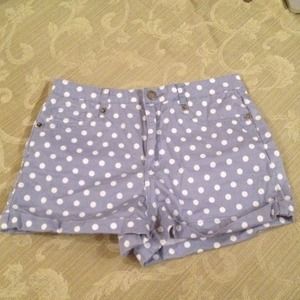 Light Blue Polka Dot Shorts