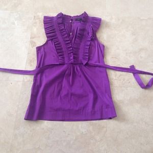 Bcbg ruffle collar top