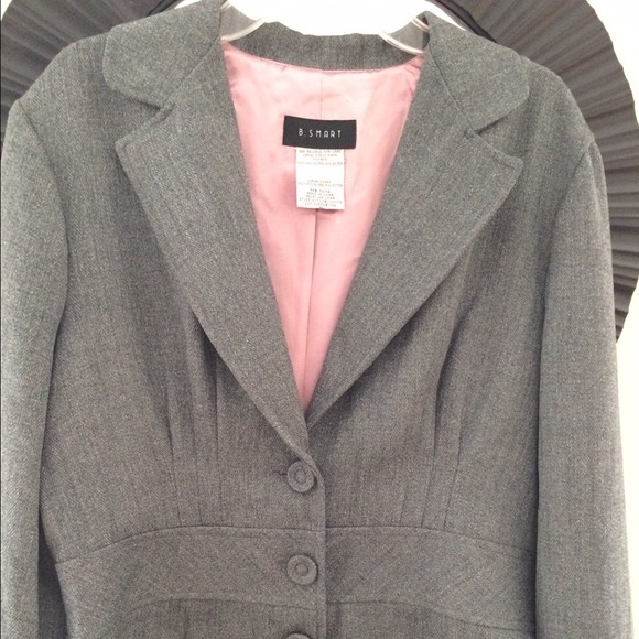 Gray fitted blazer Size 10 - Picture 2 of 4