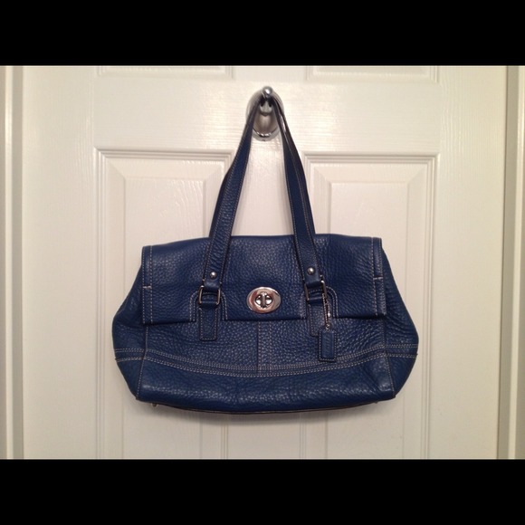 Blue Coach bag
