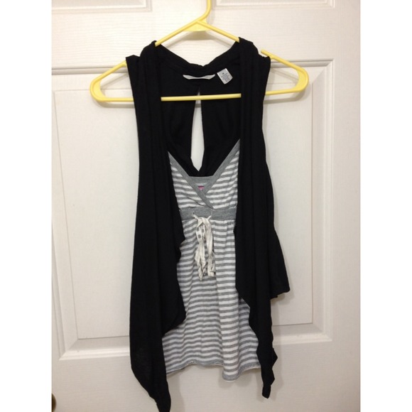 Sexy Victoria Secret Grey Striped Tank Top