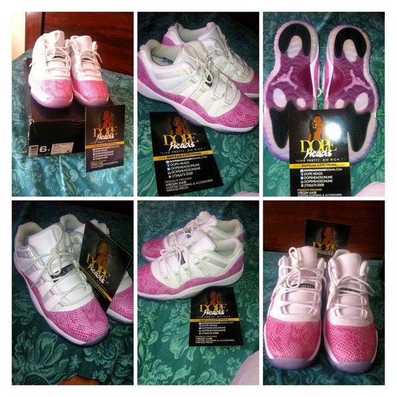 Retro Jordan 11 Pink Snake Skin (GS) 6y