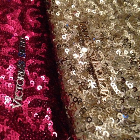 Sequined VS clutches/makeup bags - Picture 2 of 4